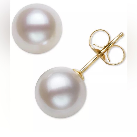 14K Solid Gold Freshwater Cultured Pearl Earrings – FREE APPRAISAL- Gift for her - Picture 3 of 3